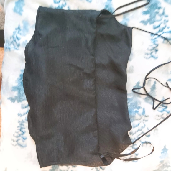 Black Women's Cami Top - Lightweight Strappy Tank - Picture 6 of 11